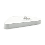 White finish tear-drop silent non-ticking modern wall clock by Leisure Mod additional picture 3