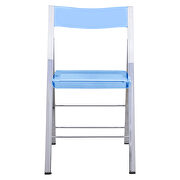 Blue acrylic seat and backrest dining chair/ set of 2 by Leisure Mod additional picture 3