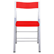 Red acrylic seat and backrest dining chair/ set of 2 by Leisure Mod additional picture 3