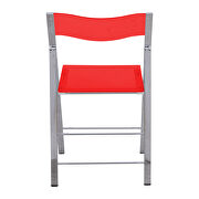 Red acrylic seat and backrest dining chair/ set of 2 by Leisure Mod additional picture 5