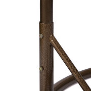 Light gray cushion and dark brown wicker hanging 2 person egg swing chair by Leisure Mod additional picture 9