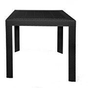 Black finish weave design outdoor side table additional photo 2 of 4