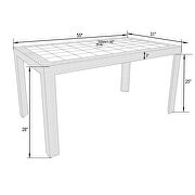 White finish weave design outdoor dining table by Leisure Mod additional picture 6