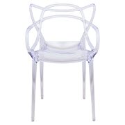 Clear high-quality plastic futuristic design chair/ set of 2 by Leisure Mod additional picture 2