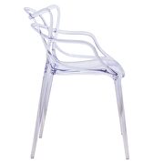 Clear high-quality plastic futuristic design chair/ set of 2 by Leisure Mod additional picture 3