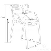 Clear high-quality plastic futuristic design chair/ set of 2 by Leisure Mod additional picture 7