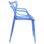 Blue high-quality plastic futuristic design chair/ set of 2 by Leisure Mod additional picture 3
