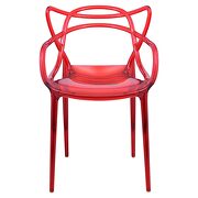 Red high-quality plastic futuristic design chair/ set of 2 by Leisure Mod additional picture 2