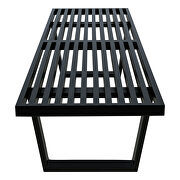 Black rubber wood frame bench by Leisure Mod additional picture 4