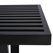 Black rubber wood frame bench by Leisure Mod additional picture 7