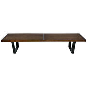 Natural hardwood casual style bench by Leisure Mod additional picture 2