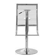 Clear thick acrylic seat gas lift swivel bar/ counter stool by Leisure Mod additional picture 2