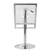 Clear thick acrylic seat gas lift swivel bar/ counter stool by Leisure Mod additional picture 4