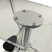 Clear thick acrylic seat gas lift swivel bar/ counter stool by Leisure Mod additional picture 5