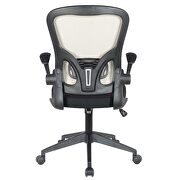 Beige nylon/ mesh adjustable swivel office chair by Leisure Mod additional picture 8