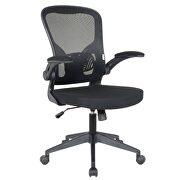 Black nylon/ mesh adjustable swivel office chair additional photo 2 of 6
