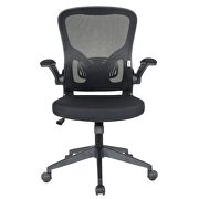 Black nylon/ mesh adjustable swivel office chair additional photo 3 of 6