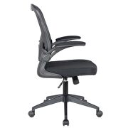 Black nylon/ mesh adjustable swivel office chair by Leisure Mod additional picture 4