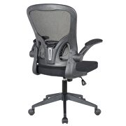 Black nylon/ mesh adjustable swivel office chair additional photo 5 of 6