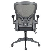 Black nylon/ mesh adjustable swivel office chair by Leisure Mod additional picture 6