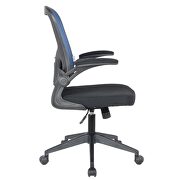 Royal blue nylon/ mesh adjustable swivel office chair by Leisure Mod additional picture 3
