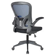 Royal blue nylon/ mesh adjustable swivel office chair by Leisure Mod additional picture 4