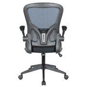 Royal blue nylon/ mesh adjustable swivel office chair by Leisure Mod additional picture 5