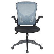 Gray nylon/ mesh adjustable swivel office chair by Leisure Mod additional picture 2