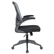 Gray nylon/ mesh adjustable swivel office chair by Leisure Mod additional picture 3
