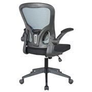 Gray nylon/ mesh adjustable swivel office chair by Leisure Mod additional picture 4
