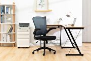 Gray nylon/ mesh adjustable swivel office chair by Leisure Mod additional picture 7