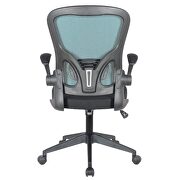 Teal nylon/ mesh adjustable swivel office chair by Leisure Mod additional picture 7