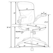 Teal nylon/ mesh adjustable swivel office chair by Leisure Mod additional picture 8