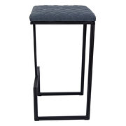 Peacock blue pu and sturdy metal base bar height stool by Leisure Mod additional picture 4