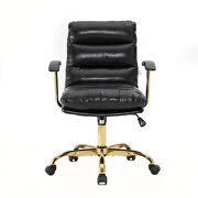 Black modern executive leather office chair by Leisure Mod additional picture 2