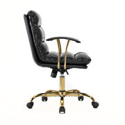Black modern executive leather office chair by Leisure Mod additional picture 3