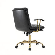 Black modern executive leather office chair additional photo 4 of 8
