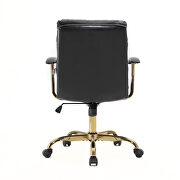 Black modern executive leather office chair additional photo 5 of 8