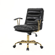 Black modern executive leather office chair by Leisure Mod additional picture 6