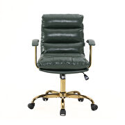 Pine green modern executive leather office chair by Leisure Mod additional picture 2