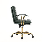 Pine green modern executive leather office chair by Leisure Mod additional picture 3