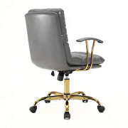 Titanium gray modern executive leather office chair by Leisure Mod additional picture 5