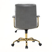 Titanium gray modern executive leather office chair by Leisure Mod additional picture 6