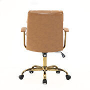 Saddle brown modern executive leather office chair additional photo 5 of 7
