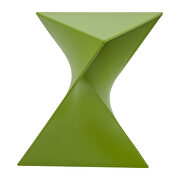 Green sturdy plastic trendy side table by Leisure Mod additional picture 2