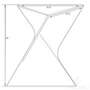 Gray sturdy plastic trendy side table additional photo 2 of 4