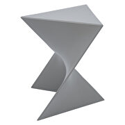 Gray sturdy plastic trendy side table additional photo 4 of 4