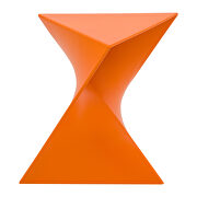 Orange sturdy plastic trendy side table by Leisure Mod additional picture 2