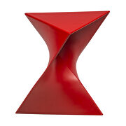 Red sturdy plastic trendy side table by Leisure Mod additional picture 2