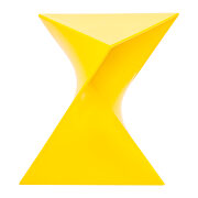 Yellow sturdy plastic trendy side table by Leisure Mod additional picture 2